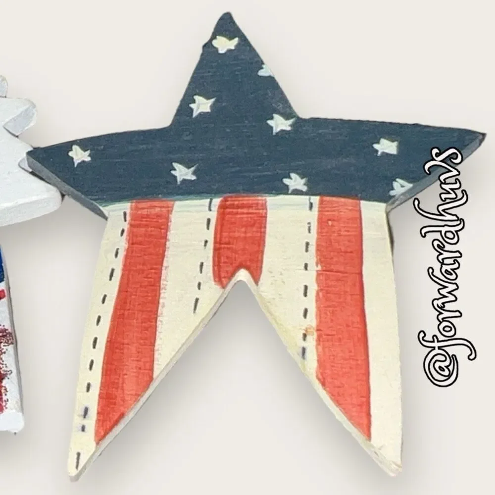 Bundle 3 for $15 American Flag Brooch and Star-Shaped Brooches